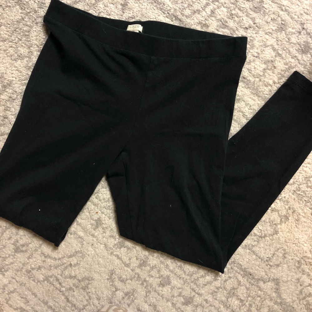 TWO Pairs Black J.Crew Cotton Leggings
